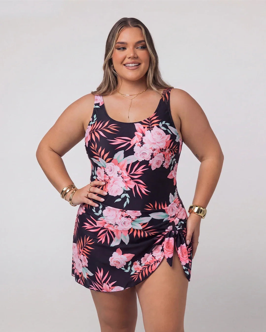 Bañador vestido moldeador 2 en 1