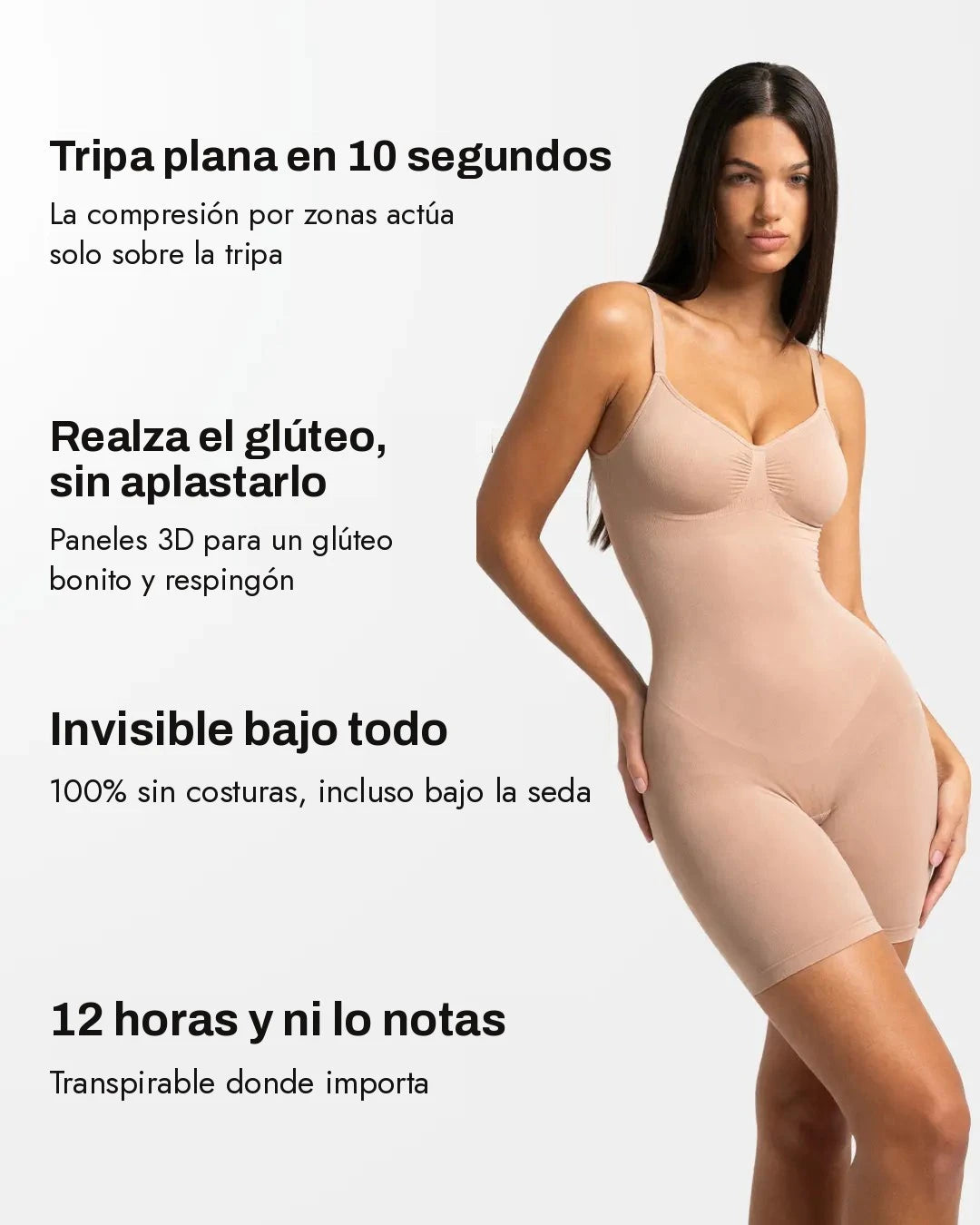 Body moldeador con compresión por zonas