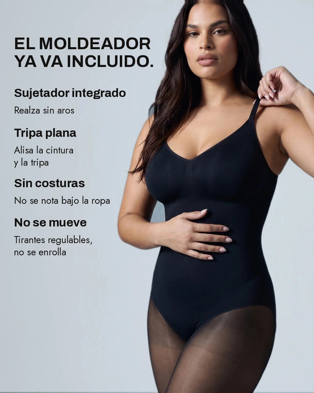 Body moldeador con medias térmicas 2 en 1