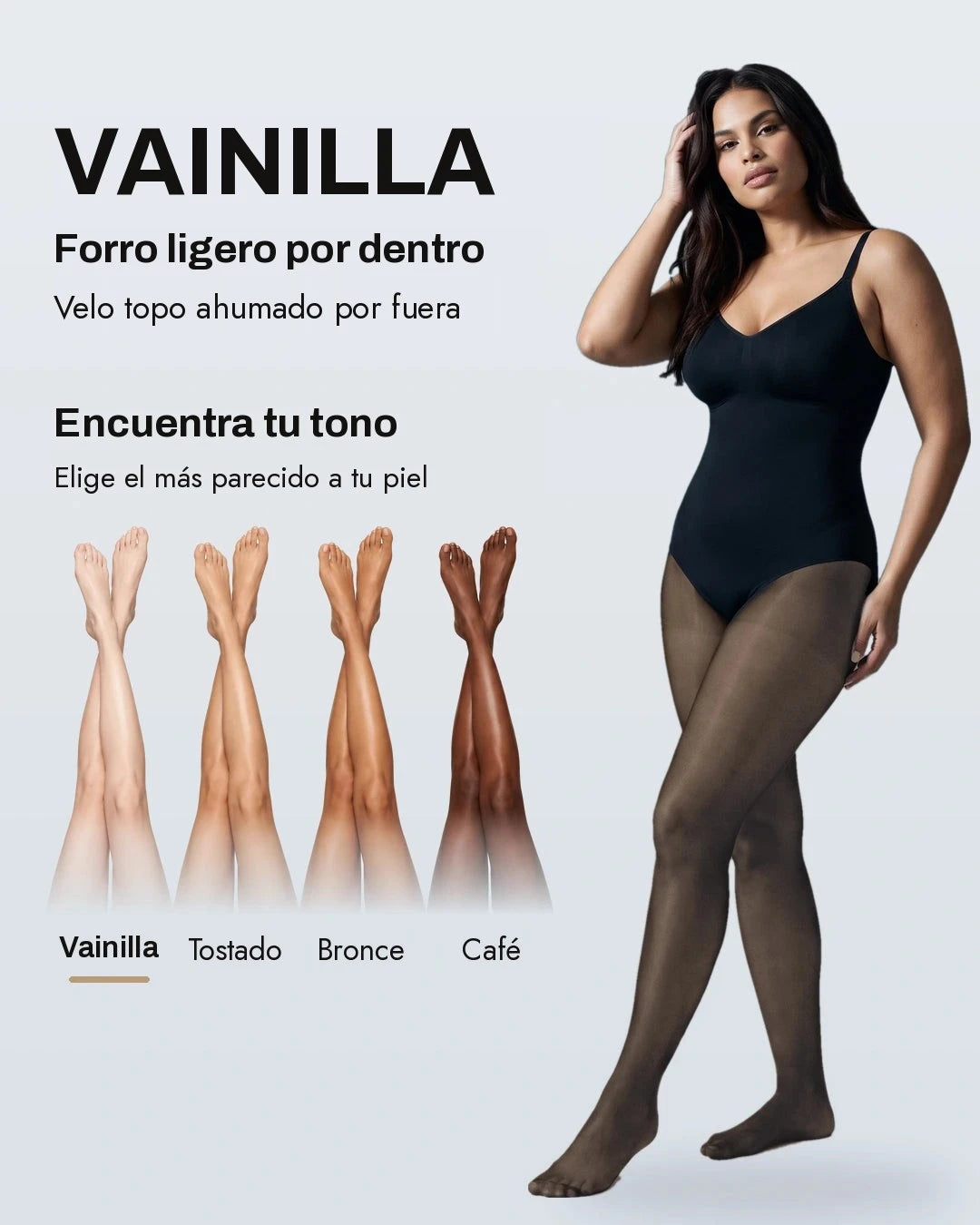 Body moldeador con medias térmicas 2 en 1