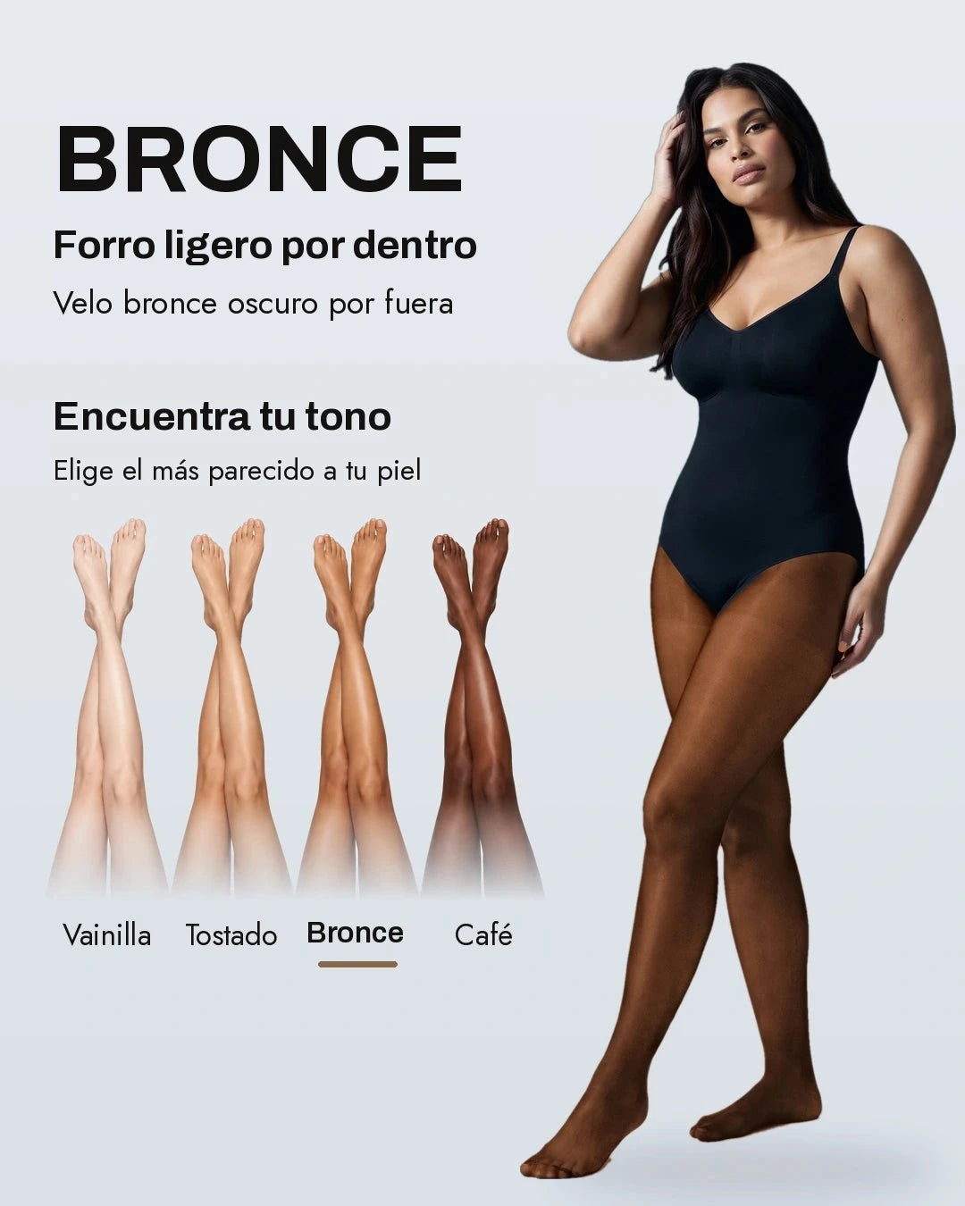 Body moldeador con medias térmicas 2 en 1