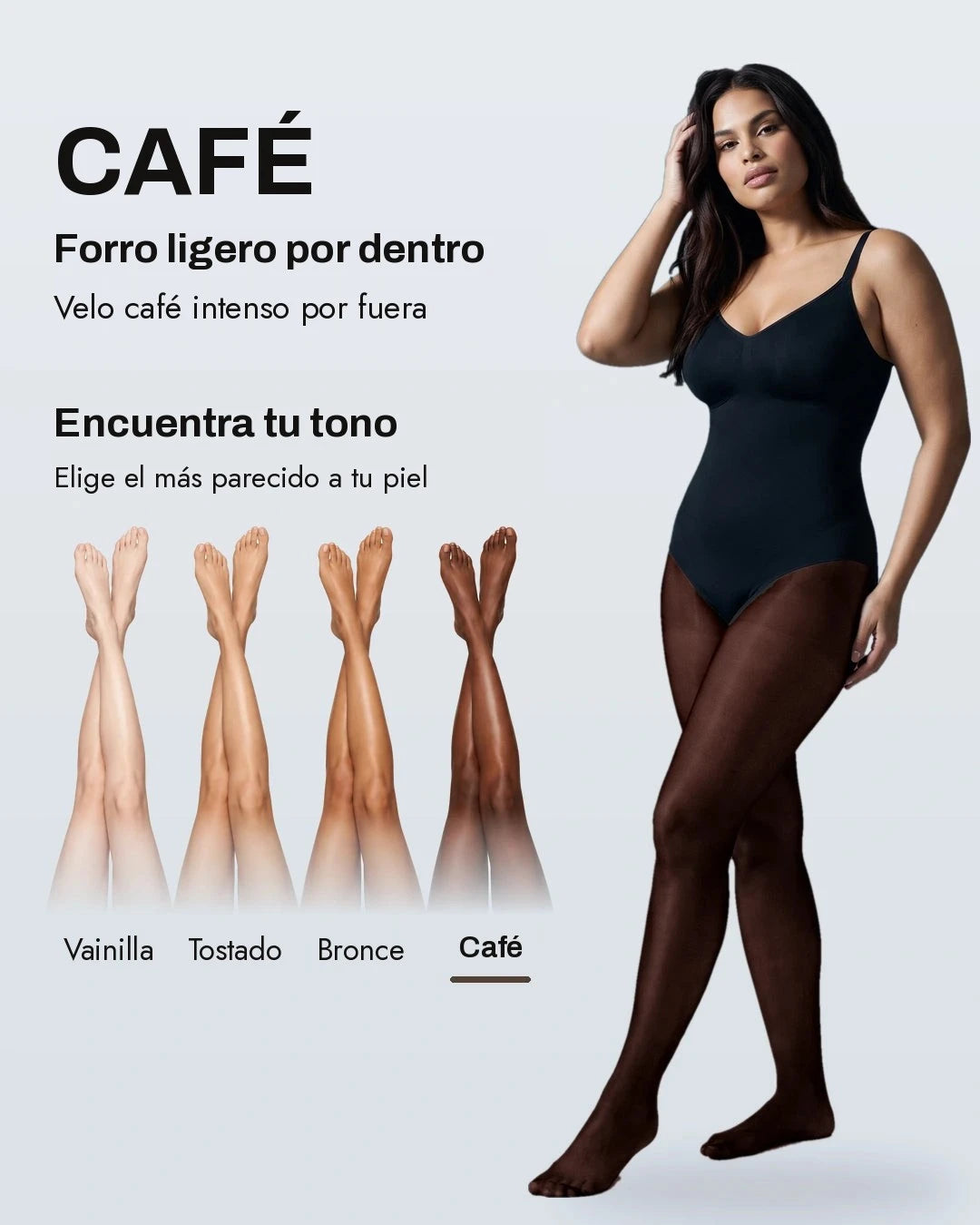 Body moldeador con medias térmicas 2 en 1