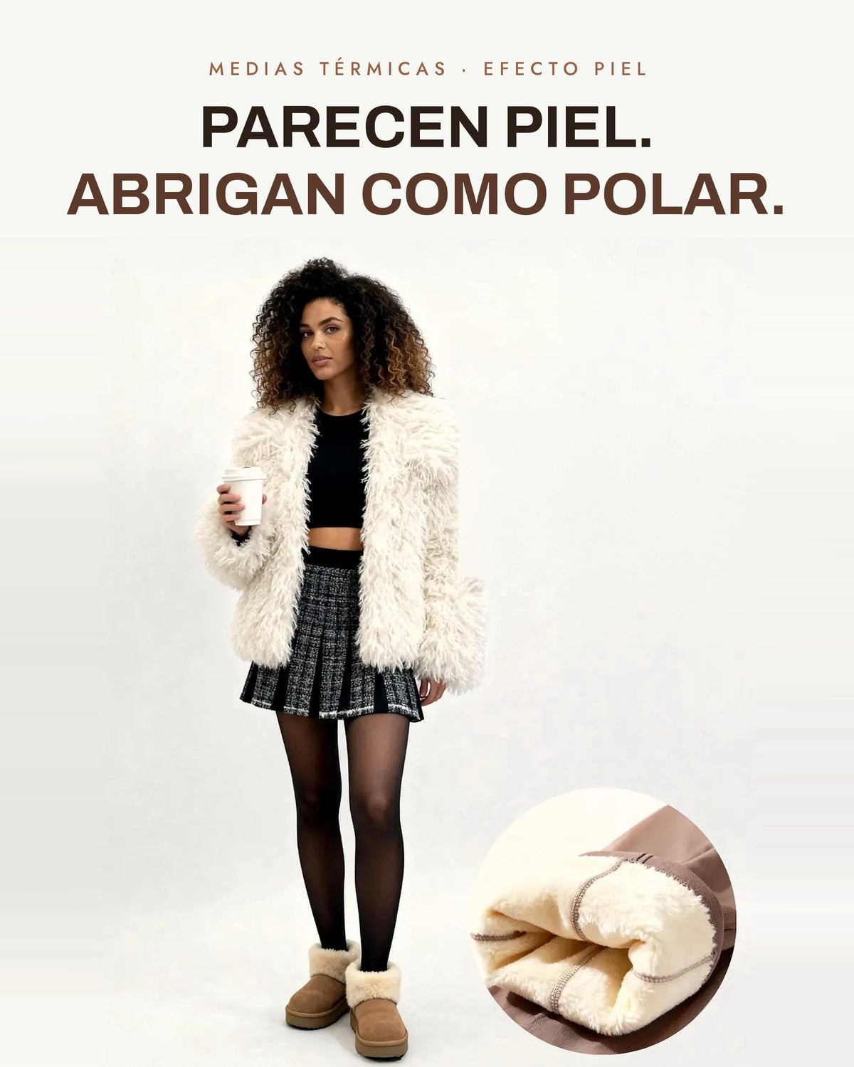 Medias térmicas efecto piel ALIBI: parecen piel y abrigan como polar