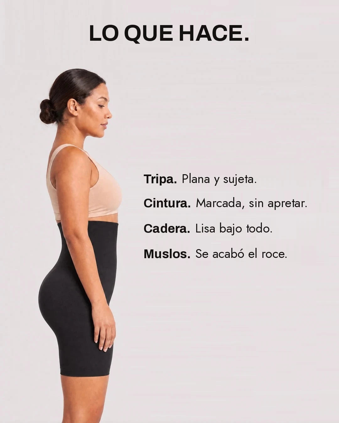 Short moldeador de tiro alto