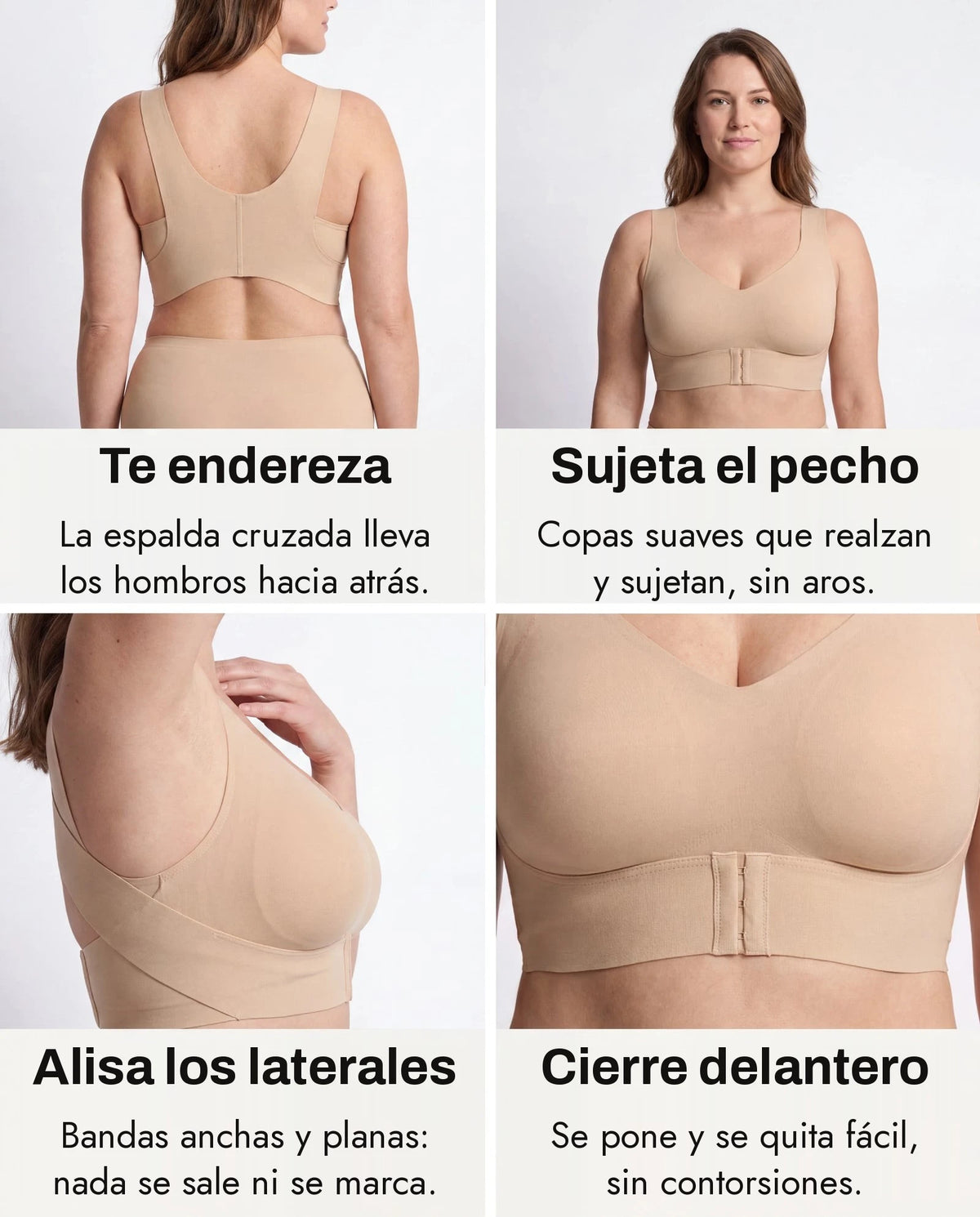 Sujetador corrector de postura con espalda cruzada