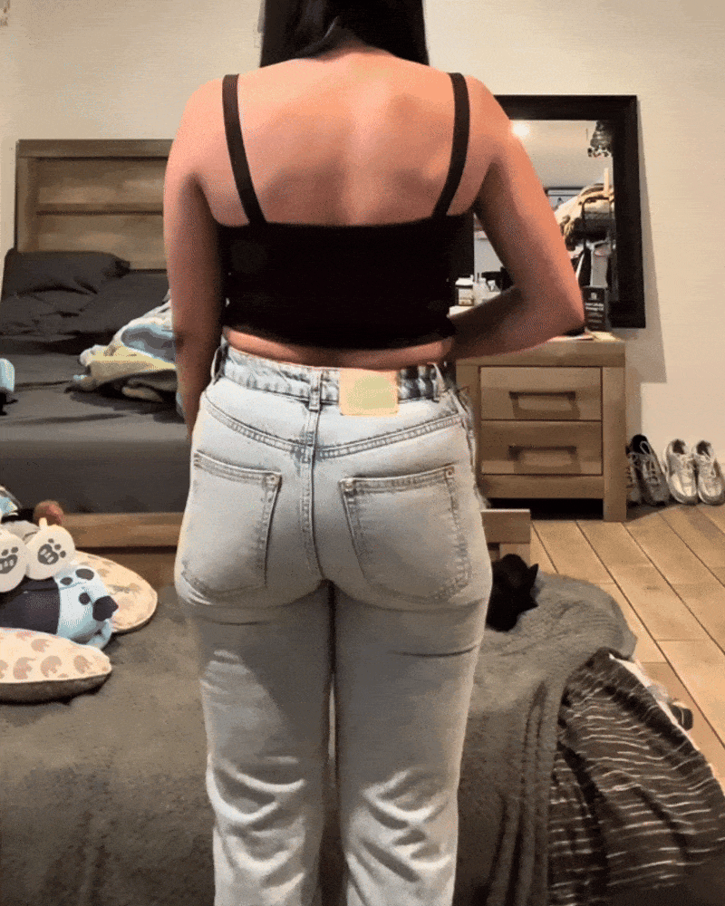 Vaqueros anchos efecto push-up