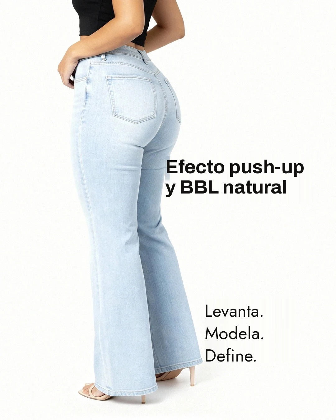 Vaqueros anchos efecto push-up
