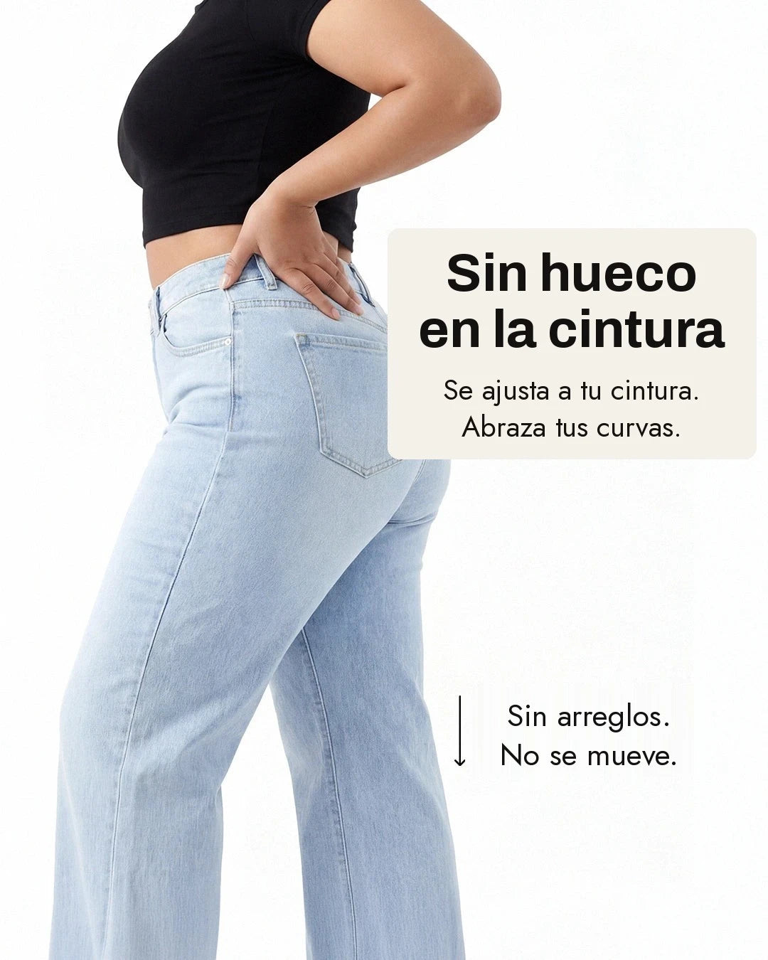 Vaqueros anchos efecto push-up