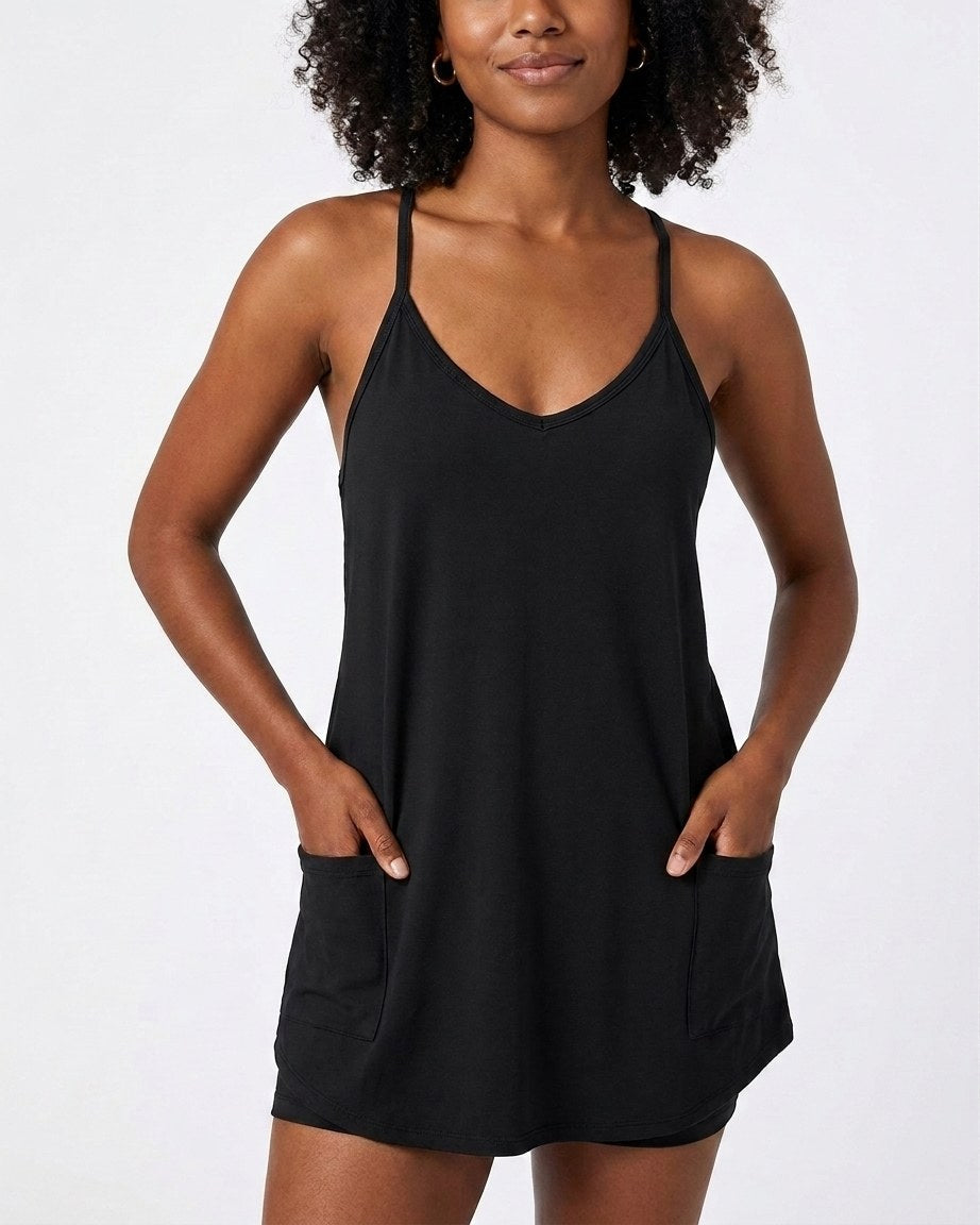 Vestido deportivo con short interior – imagen 2