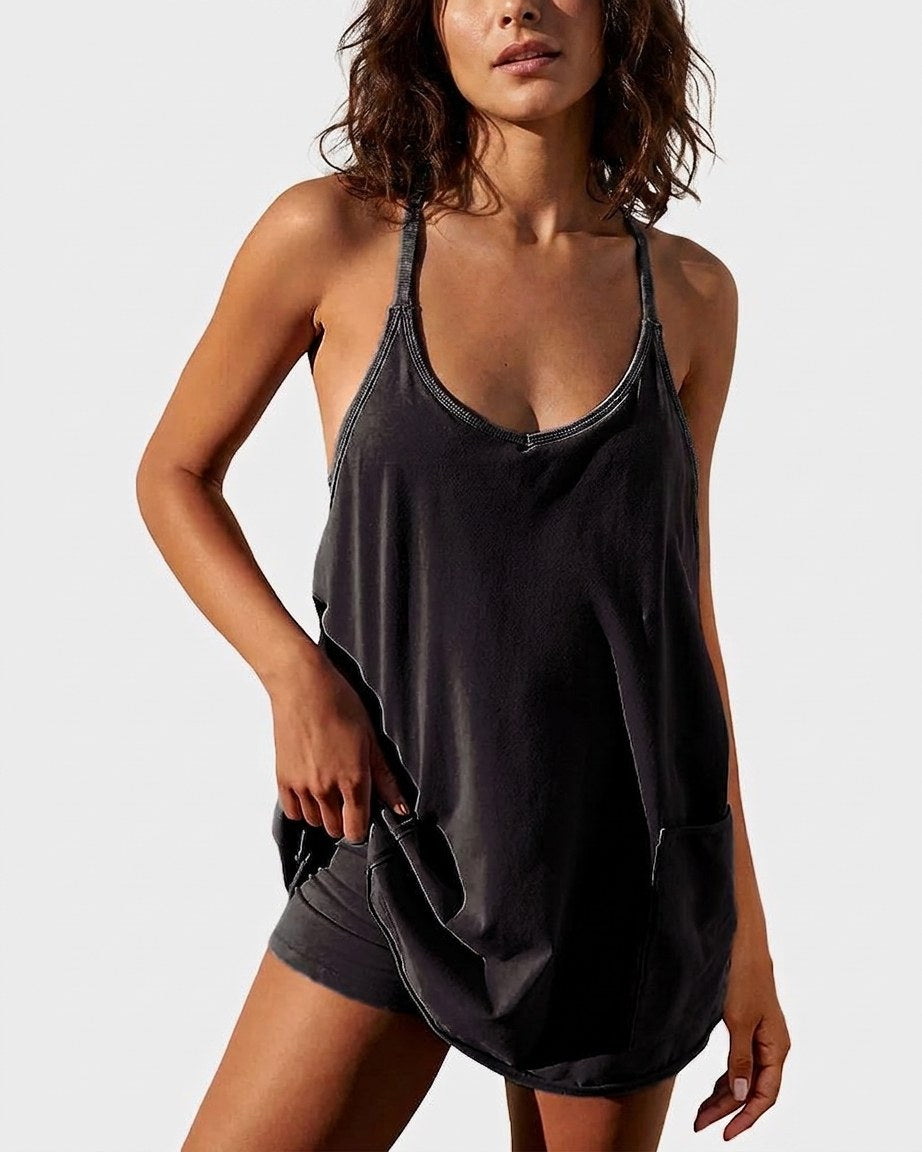 Vestido deportivo con short interior