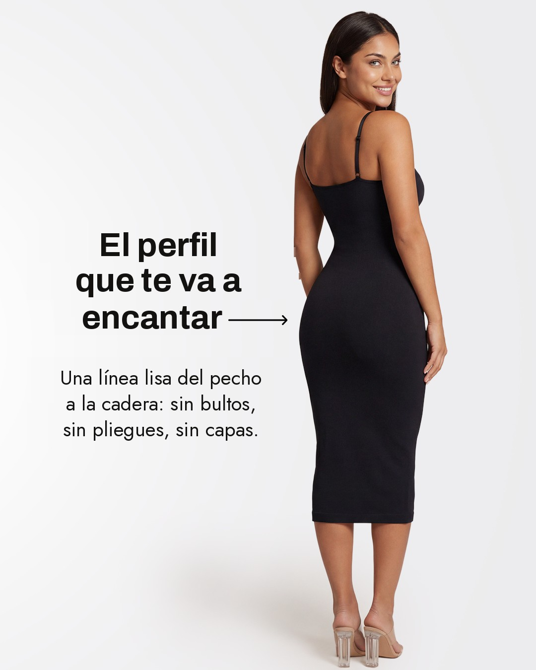 Vestido midi moldeador sin costuras – imagen 2