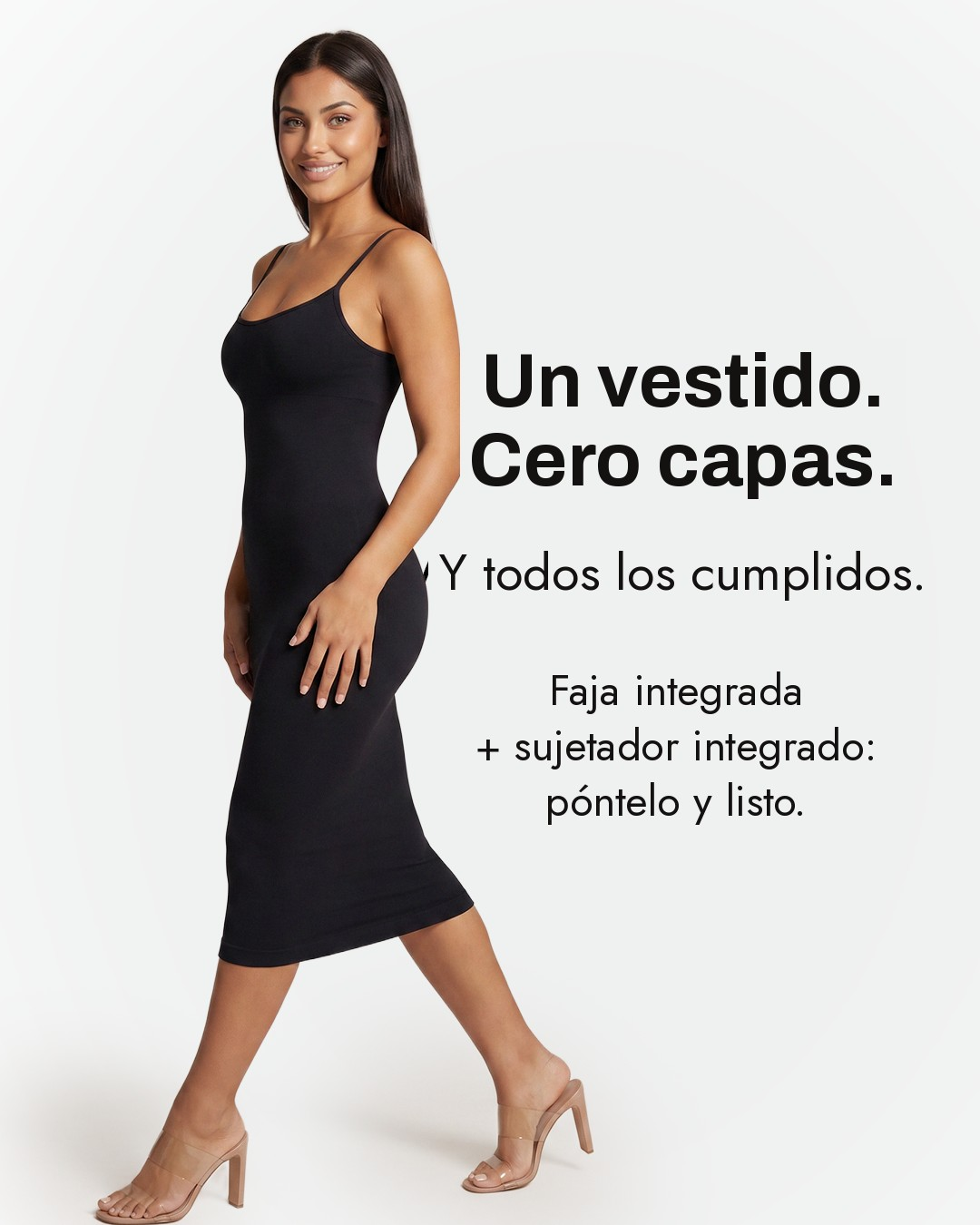 Vestido midi moldeador sin costuras