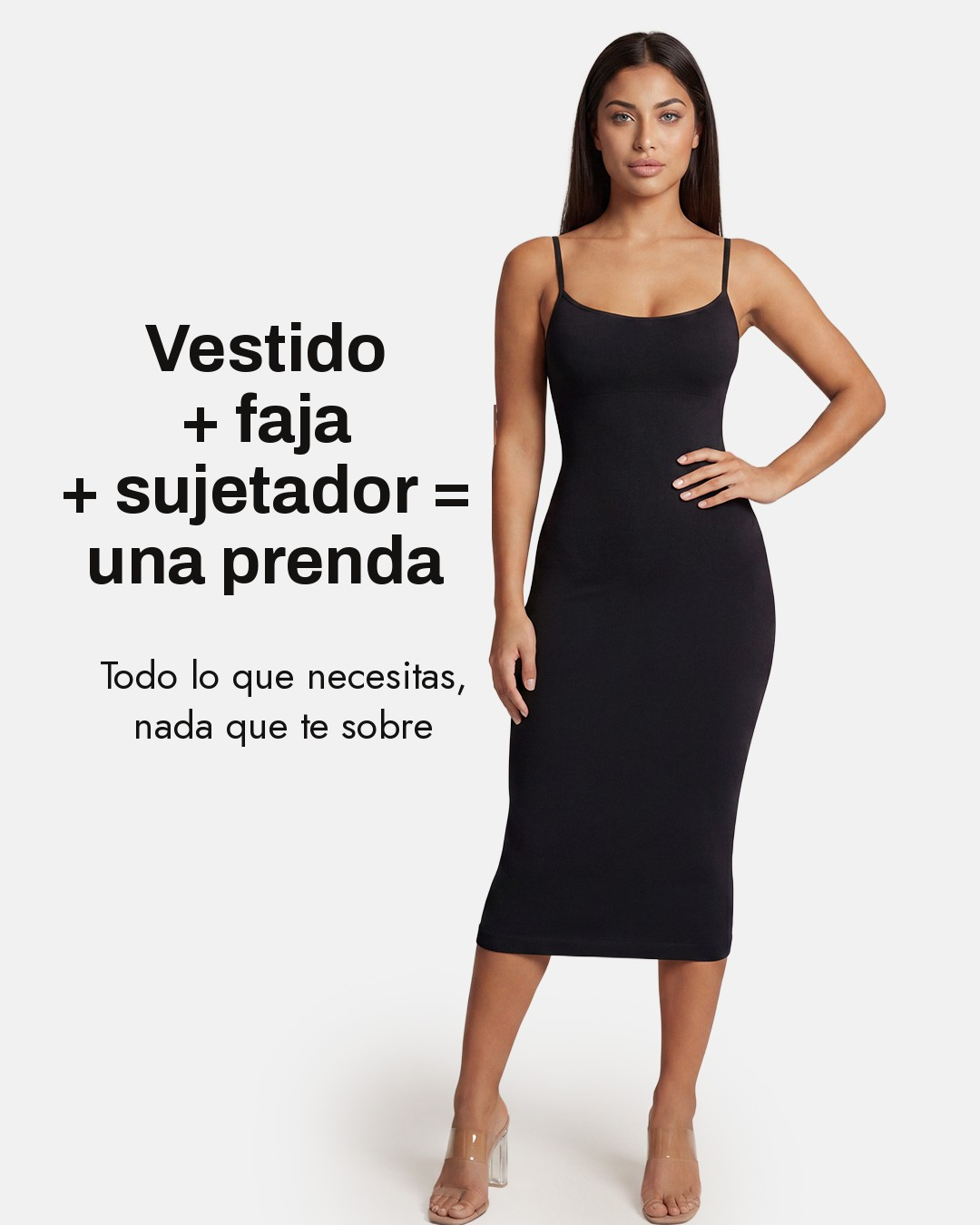 Vestido midi moldeador sin costuras – imagen 5